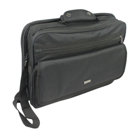 Torba Męska Materiałowa Peterson (PL) Pozioma Duża PTN-R-6528 CZARNY 40 x 30 x 16 [cm]