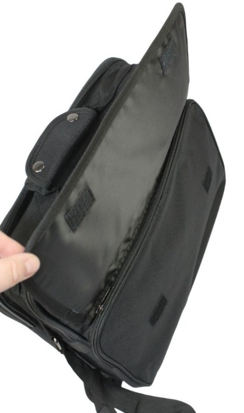 Torba Męska Materiałowa Peterson (PL) Pozioma Duża PTN-R-6528 CZARNY 40 x 30 x 16 [cm]