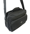 Torba Męska Materiałowa Peterson (PL) Pozioma Średnia PTN-R-6512 CZARNY 36 x 26 x 11 [cm]