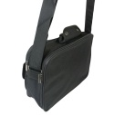 Torba Męska Materiałowa Peterson (PL) Pozioma Średnia PTN-R-6512 CZARNY 36 x 26 x 11 [cm]