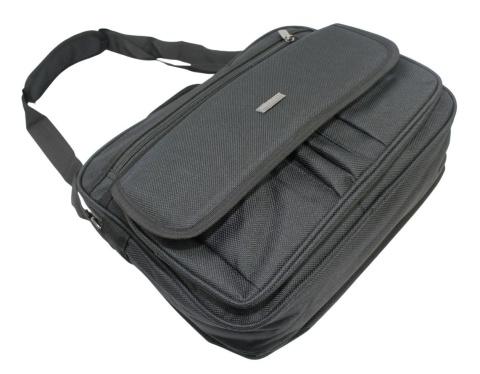 Torba Męska Materiałowa Peterson (PL) Pozioma Średnia PTN-R-6512 CZARNY 36 x 26 x 11 [cm]