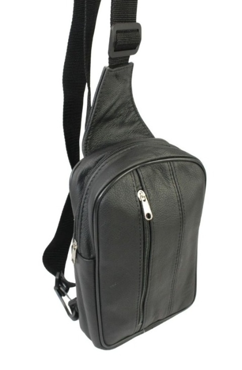 Torba Skórzana Na Ramię Nerka Barkówka Noszona Na Skos GRETOS (PL) Praktyczna I Wygodna 27 x 17 x 5 [cm]