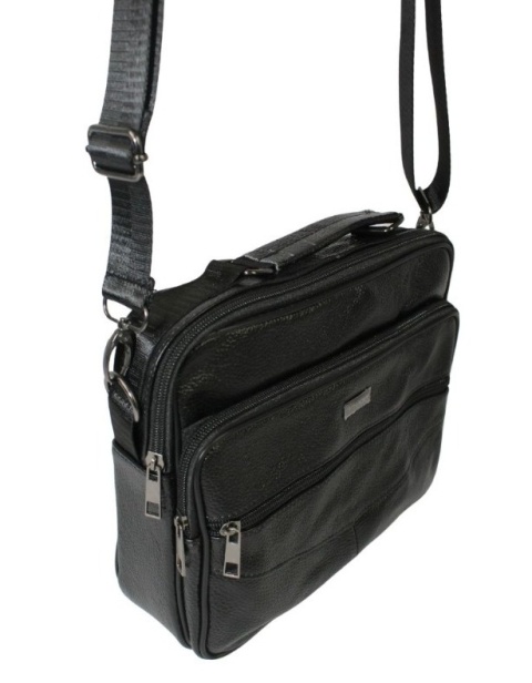 Torba męska ROVICKY CZARNA R-13206-L Pozioma Skóra Naturalana 26 x 22 x 8 [cm]