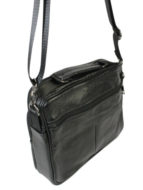 Torba męska ROVICKY CZARNA R-13206-L Pozioma Skóra Naturalana 26 x 22 x 8 [cm]