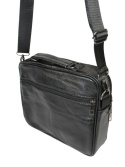 Torba męska ROVICKY CZARNA R-13206-L Pozioma Skóra Naturalana 26 x 22 x 8 [cm]
