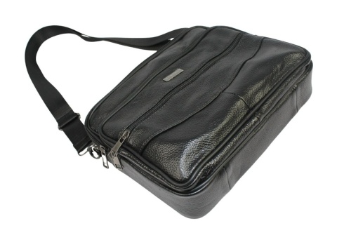 Torba męska ROVICKY CZARNA R-13206-L Pozioma Skóra Naturalana 26 x 22 x 8 [cm]
