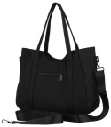 Torebka Damska Shooperka Z Poliestru Peterson (PL) PTN CTY-29 CZARNA 39 x 33 x 15 [cm]