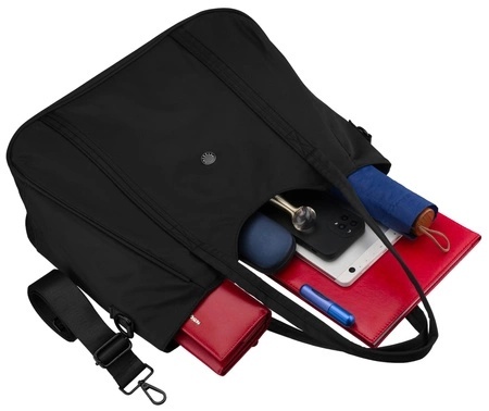 Torebka Damska Shooperka Z Poliestru Peterson (PL) PTN CTY-29 CZARNA 39 x 33 x 15 [cm]