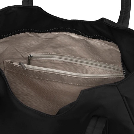 Torebka Damska Shooperka Z Poliestru Peterson (PL) PTN CTY-29 CZARNA 39 x 33 x 15 [cm]