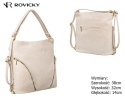 Torebka Z Funkcją Plecaka 2w1 Ze Skóry Włoskiej Ekologicznej Rovicky (PL) R-KP-18-A19 BIAŁA 38 x 32 x 14 [cm]