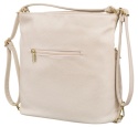 Torebka Z Funkcją Plecaka 2w1 Ze Skóry Włoskiej Ekologicznej Rovicky (PL) R-KP-18-A19 BIAŁA 38 x 32 x 14 [cm]
