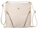 Torebka Z Funkcją Plecaka 2w1 Ze Skóry Włoskiej Ekologicznej Rovicky (PL) R-KP-18-A19 BIAŁA 38 x 32 x 14 [cm]