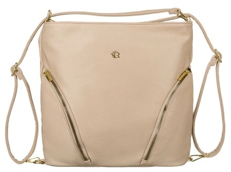 Torebka Z Funkcją Plecaka 2w1 Ze Skóry Włoskiej Ekologicznej Rovicky (PL) R-KP-18-A19 KREMOWA 38 x 32 x 14 [cm]