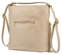 Torebka Z Funkcją Plecaka 2w1 Ze Skóry Włoskiej Ekologicznej Rovicky (PL) R-KP-18-A19 KREMOWA 38 x 32 x 14 [cm]