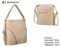 Torebka Z Funkcją Plecaka 2w1 Ze Skóry Włoskiej Ekologicznej Rovicky (PL) R-KP-18-A19 KREMOWA 38 x 32 x 14 [cm]