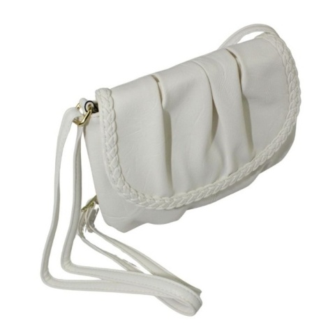 Torebka Ze Skóry Naturalnej Cielęcej Bag Street 3257-2 Listonoszka BIAŁA 24 x 17 x 7 [cm]