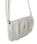 Torebka Ze Skóry Naturalnej Cielęcej Bag Street 3257-2 Listonoszka BIAŁA 24 x 17 x 7 [cm]