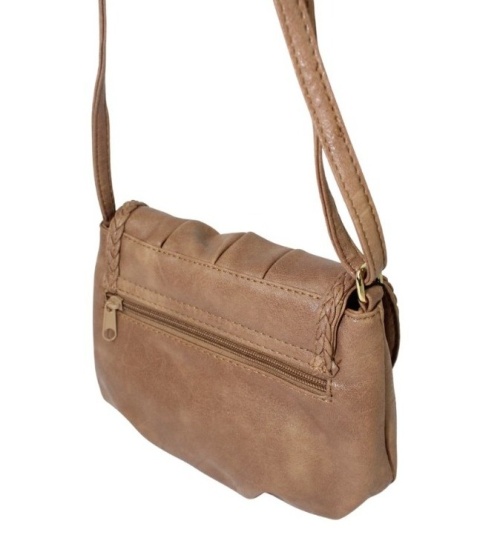 Torebka Ze Skóry Naturalnej Cielęcej Bag Street 3257-2 Listonoszka BRĄZOWA 24 x 17 x 7 [cm]