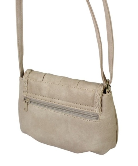 Torebka Ze Skóry Naturalnej Cielęcej Bag Street 3257-2 Listonoszka KREMOWA 24 x 17 x 7 [cm]