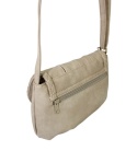 Torebka Ze Skóry Naturalnej Cielęcej Bag Street 3257-2 Listonoszka KREMOWA 24 x 17 x 7 [cm]