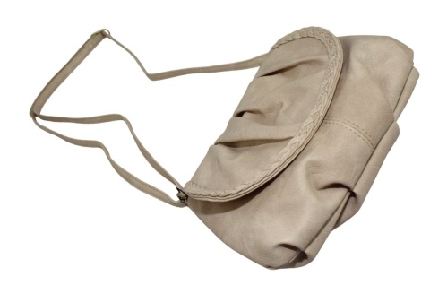 Torebka Ze Skóry Naturalnej Cielęcej Bag Street 3257-2 Listonoszka KREMOWA 24 x 17 x 7 [cm]