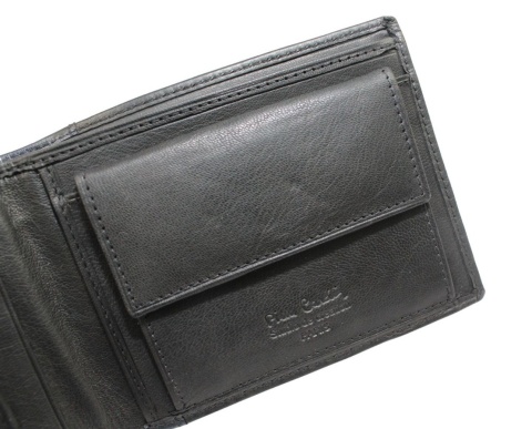 Portfel Męski Skórzany Pierre Cardin Skóra Licowa Poziomy Bez Zapięcia CZARNY/NIEBIESKI RIFD TILAK30 8805 12 x 9,5 x 2 [cm]