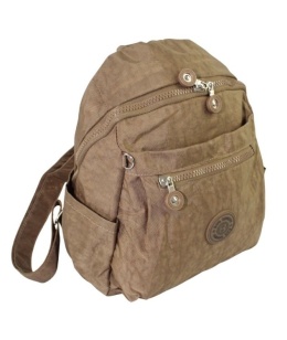 Praktyczny Plecak Wodoodporny Lekki Materiał Kresz BAG STREET 2266 BRĄZOWY 30 x 24 x 13 [cm]