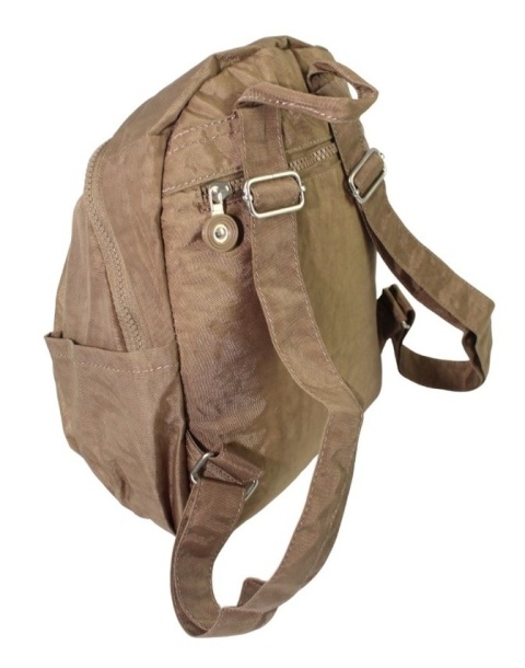 Praktyczny Plecak Wodoodporny Lekki Materiał Kresz BAG STREET 2266 BRĄZOWY 30 x 24 x 13 [cm]