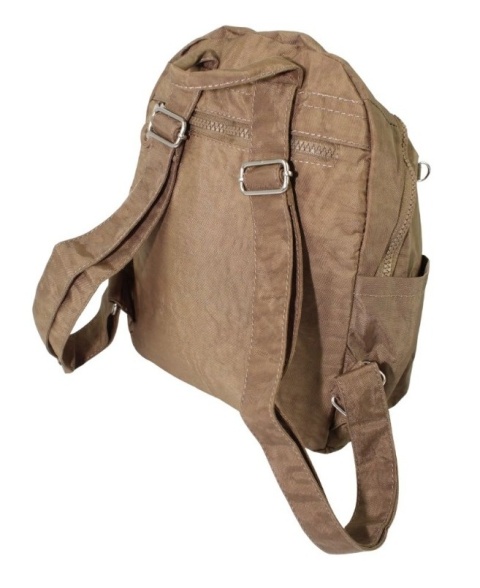 Praktyczny Plecak Wodoodporny Lekki Materiał Kresz BAG STREET 2266 BRĄZOWY 30 x 24 x 13 [cm]