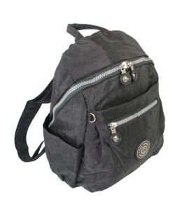 Praktyczny Plecak Wodoodporny Lekki Materiał Kresz BAG STREET 2266 CZARNY 30 x 24 x 13 [cm]