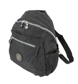 Praktyczny Plecak Wodoodporny Lekki Materiał Kresz BAG STREET 2266 CZARNY 30 x 24 x 13 [cm]