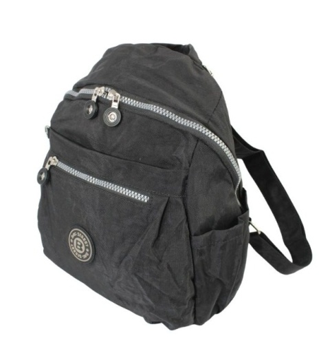 Praktyczny Plecak Wodoodporny Lekki Materiał Kresz BAG STREET 2266 CZARNY 30 x 24 x 13 [cm]