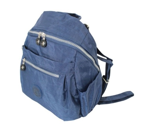 Praktyczny Plecak Wodoodporny Lekki Materiał Kresz BAG STREET 2266 GRANATOWY 30 x 24 x 13 [cm]