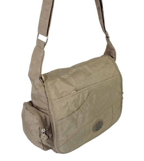 Stylowa Pozioma Torba Średnia Na Ramię Bag Street NR 2222 BEŻOWA 30 x 25 x 10 [cm]