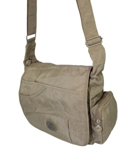 Stylowa Pozioma Torba Średnia Na Ramię Bag Street NR 2222 BEŻOWA 30 x 25 x 10 [cm]