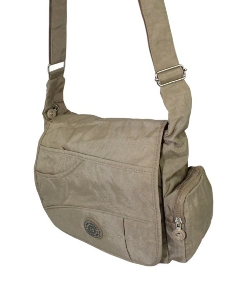 Stylowa Pozioma Torba Średnia Na Ramię Bag Street NR 2222 BEŻOWA 30 x 25 x 10 [cm]
