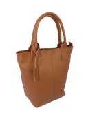 Torebka Skórzana MAGRE (PL) KLEOPATRA Shopper Bag Skóra Naturalna CIEMNY BRĄZOWY 
