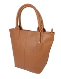 Torebka Skórzana MAGRE (PL) KLEOPATRA Shopper Bag Skóra Naturalna CIEMNY BRĄZOWY 