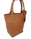 Torebka Skórzana MAGRE (PL) KLEOPATRA Shopper Bag Skóra Naturalna CIEMNY BRĄZOWY 