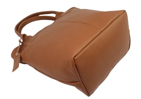 Torebka Skórzana MAGRE (PL) KLEOPATRA Shopper Bag Skóra Naturalna CIEMNY BRĄZOWY 