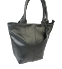 Torebka Skórzana MAGRE (PL) KLEOPATRA Shopper Bag Skóra Naturalna CZARNA Gładka