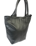 Torebka Skórzana MAGRE (PL) KLEOPATRA Shopper Bag Skóra Naturalna CZARNA Gładka
