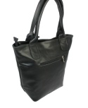 Torebka Skórzana MAGRE (PL) KLEOPATRA Shopper Bag Skóra Naturalna CZARNA Gładka