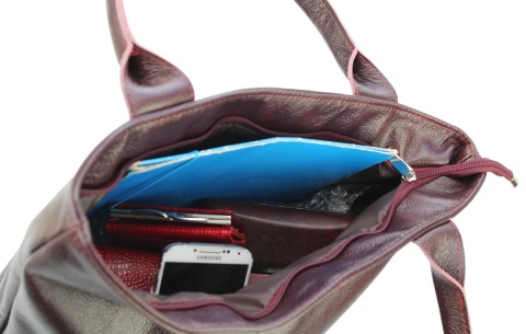 Torebka Skórzana MAGRE (PL) KLEOPATRA Shopper Bag Skóra Naturalna CZARNA Gładka