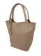 Torebka Skórzana MAGRE (PL) KLEOPATRA Shopper Bag Skóra Naturalna MLECZNA CZEKOLADA Gładka 