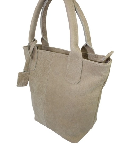 Torebka Skórzana MAGRE (PL) KLEOPATRA Shopper Bag Skóra Naturalna Surowa Skóra BEŻOWY