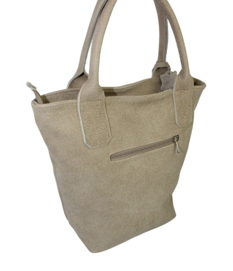 Torebka Skórzana MAGRE (PL) KLEOPATRA Shopper Bag Skóra Naturalna Surowa Skóra BEŻOWY