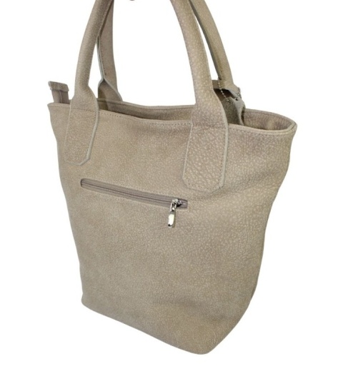 Torebka Skórzana MAGRE (PL) KLEOPATRA Shopper Bag Skóra Naturalna Surowa Skóra BEŻOWY