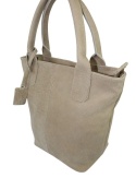 Torebka Skórzana MAGRE (PL) KLEOPATRA Shopper Bag Skóra Naturalna Surowa Skóra BEŻOWY