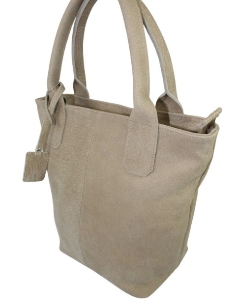 Torebka Skórzana MAGRE (PL) KLEOPATRA Shopper Bag Skóra Naturalna Surowa Skóra BEŻOWY